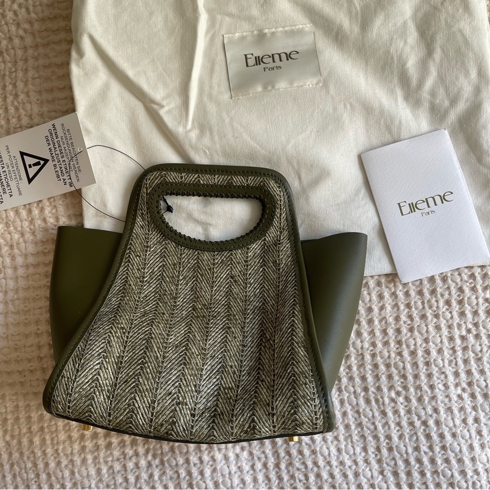Elleme Olive Green Handbag with Dust Bag